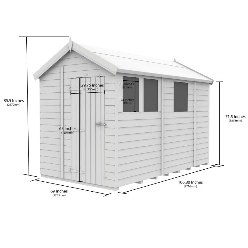 Holt 6' x 9' Pressure Treated Shiplap Modular Apex Shed | Sheds.co.uk