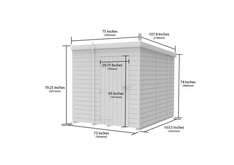 Holt 6' x 9' Pressure Treated Shiplap Modular Pent Shed | Sheds.co.uk