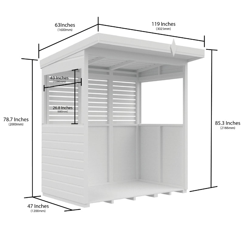 Holt 6' x 4' Pressure Treated Outdoor Kitchen Barbecue Shelter | Sheds.co.uk