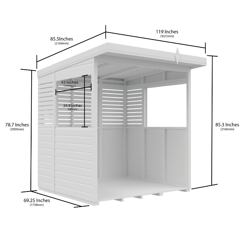 Holt 6' x 6' Pressure Treated Outdoor Kitchen Barbecue Shelter | Sheds.co.uk