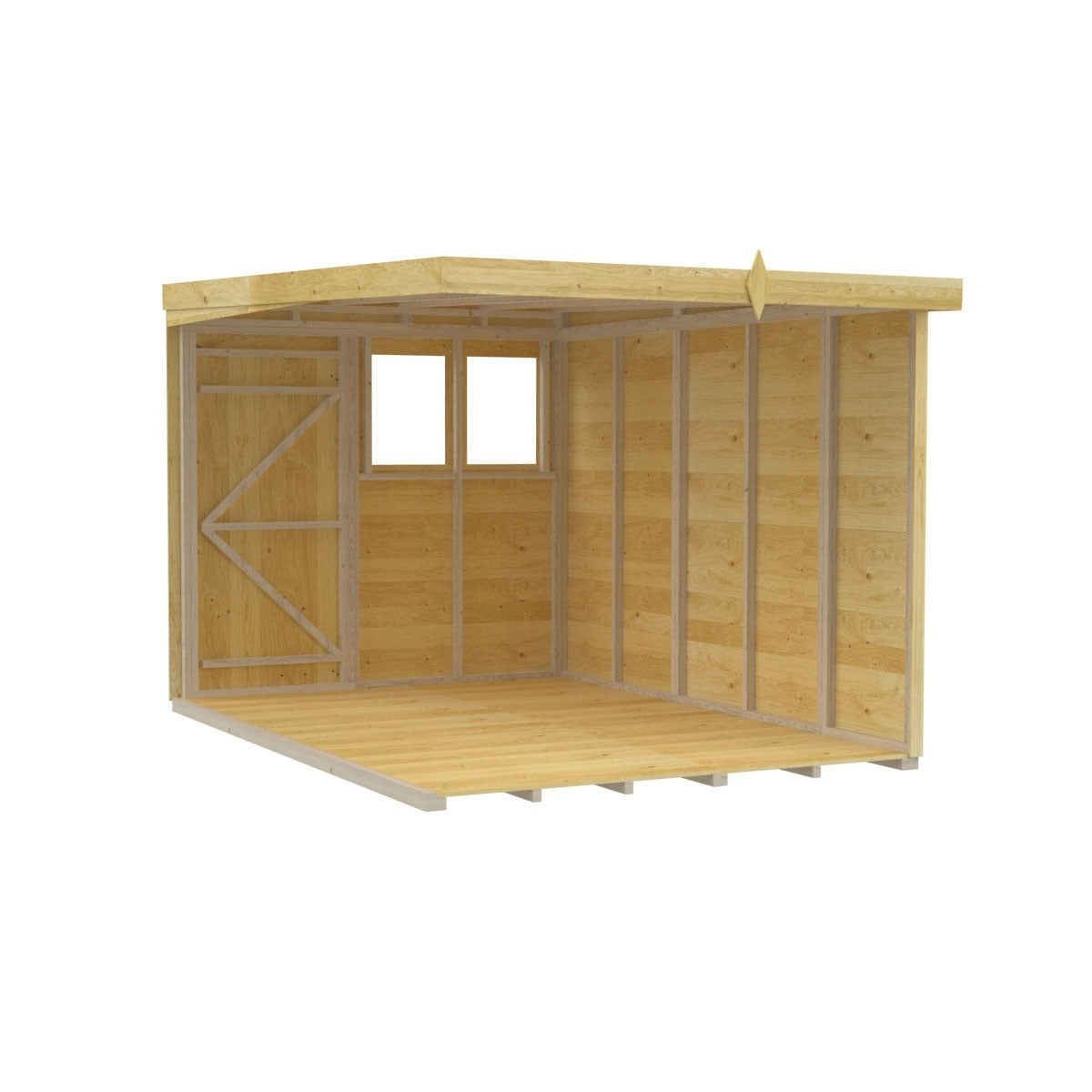 Holt 7' x 10' Pressure Treated Shiplap Modular Pent Shed | Sheds.co.uk