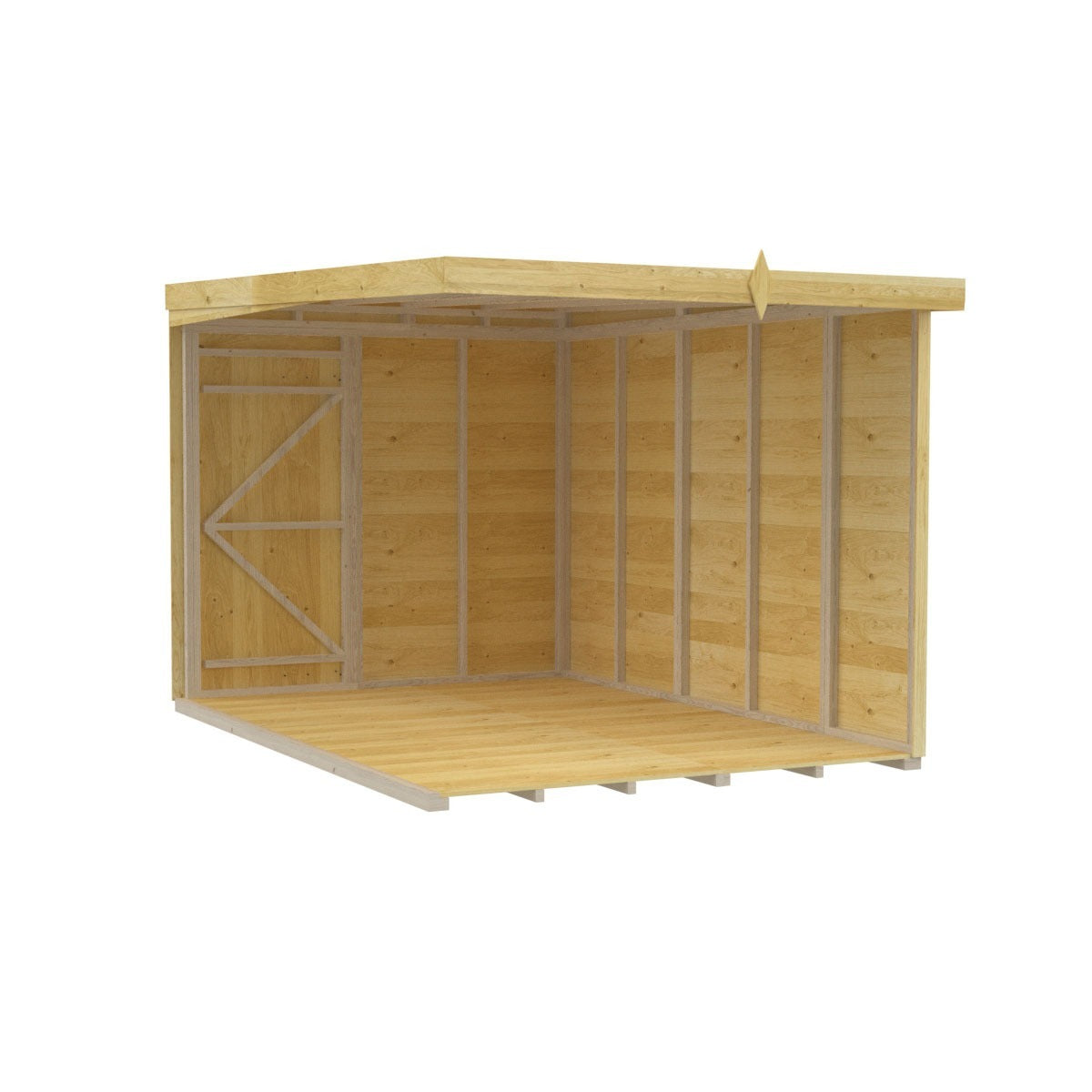 Holt 7' x 10' Pressure Treated Shiplap Modular Pent Shed | Sheds.co.uk