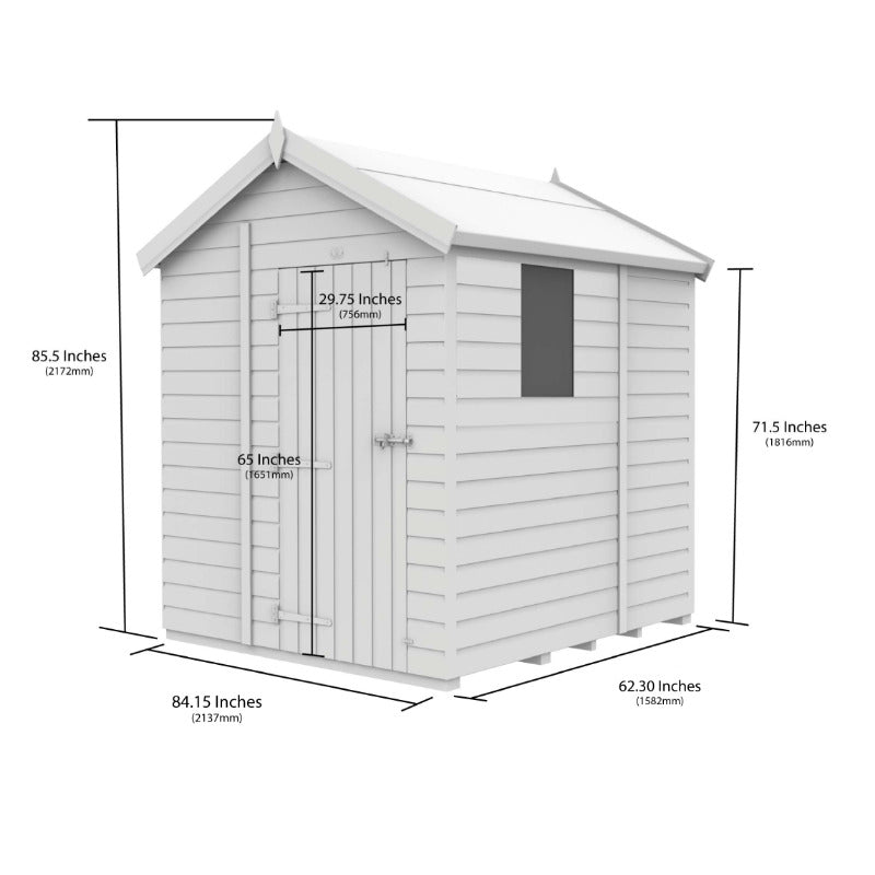 Holt 7' x 5' Pressure Treated Shiplap Modular Apex Shed