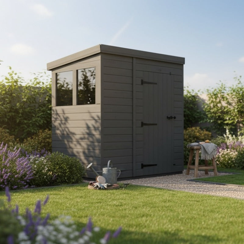 Holt 7' x 7' Modular Composite Pent Shed | Sheds.co.uk
