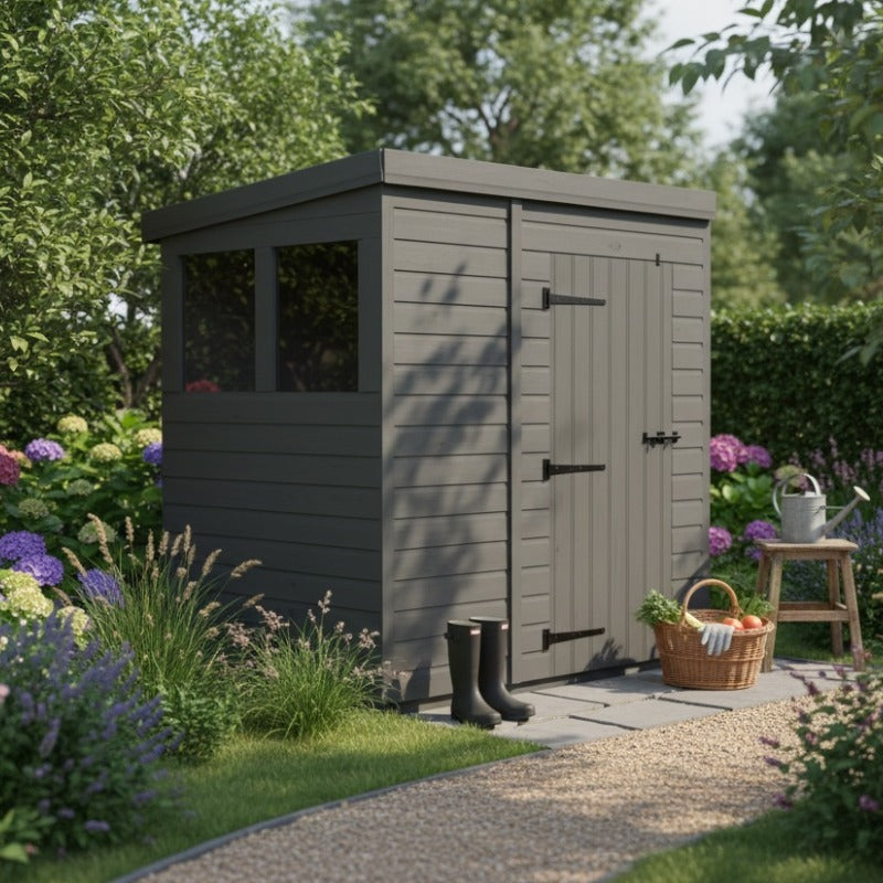 Holt 7' x 7' Modular Composite Pent Shed | Sheds.co.uk