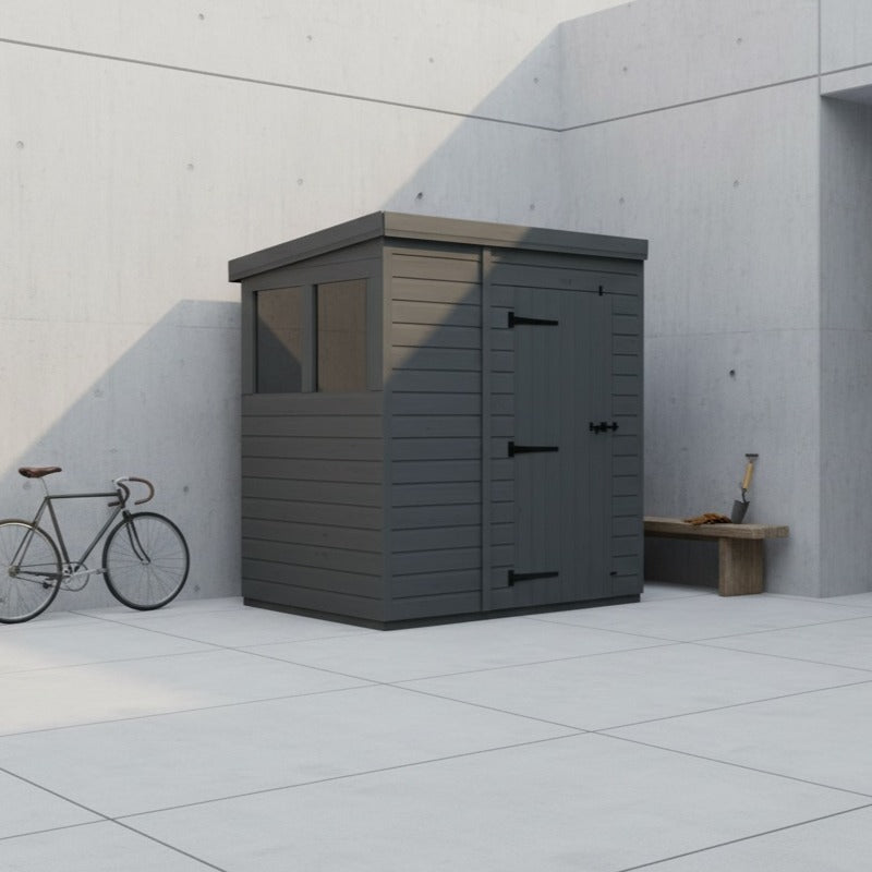 Holt 7' x 7' Modular Composite Pent Shed | Sheds.co.uk