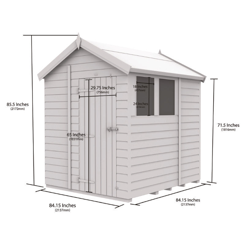 Holt 7' x 7' Pressure Treated Shiplap Modular Apex Security Shed | Sheds.co.uk