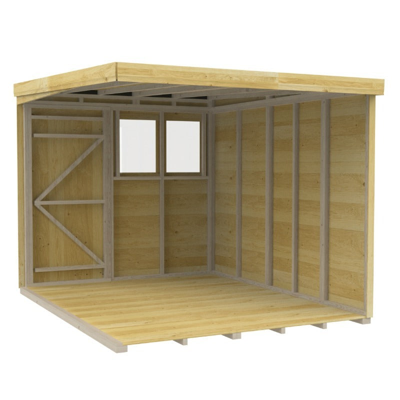 Holt 7' x 9' Pressure Treated Shiplap Modular Pent Shed | Sheds.co.uk