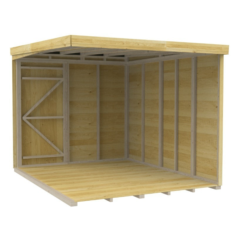 Holt 7' x 9' Pressure Treated Shiplap Modular Pent Shed | Sheds.co.uk