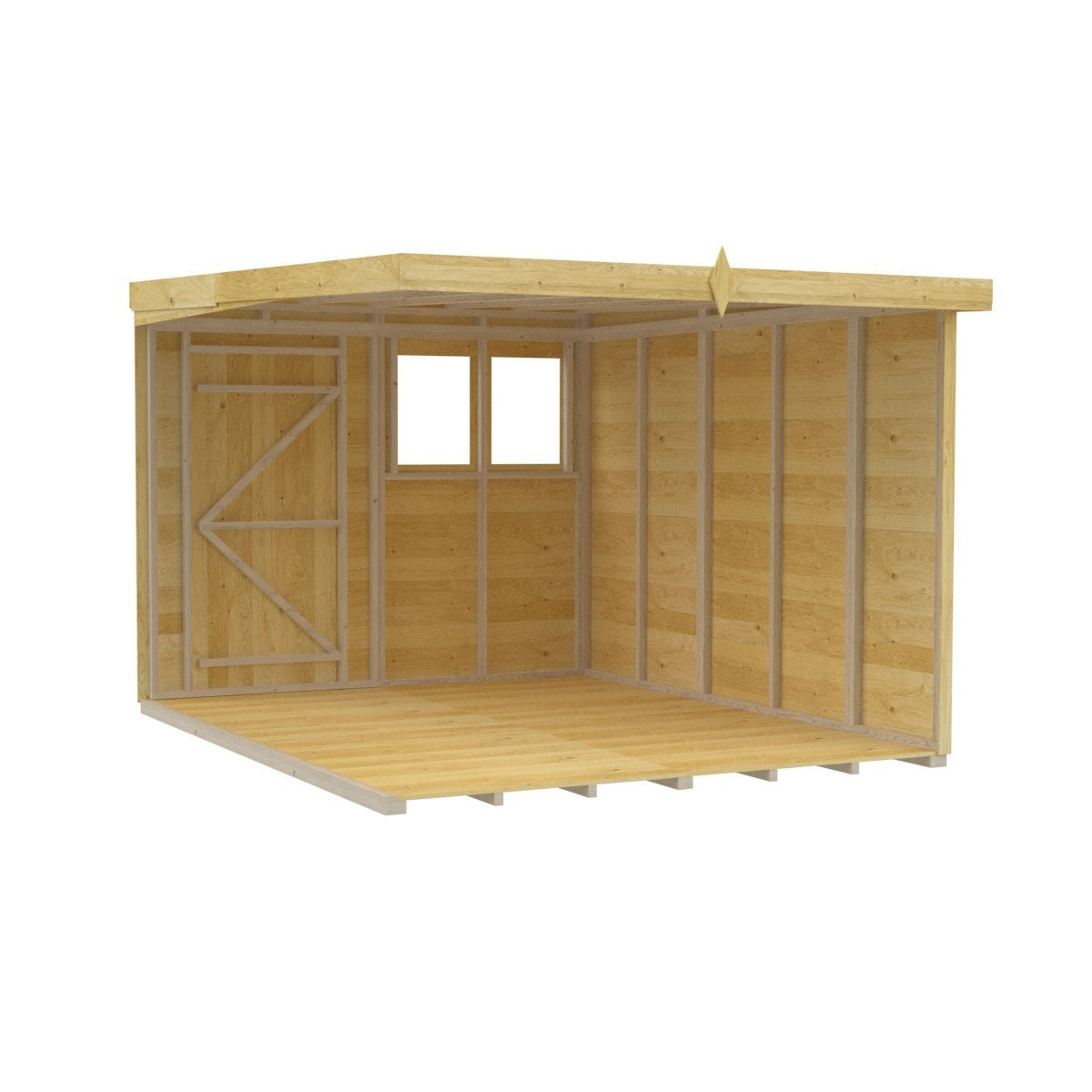 Holt 8' x 10' Pressure Treated Shiplap Modular Pent Shed | Sheds.co.uk
