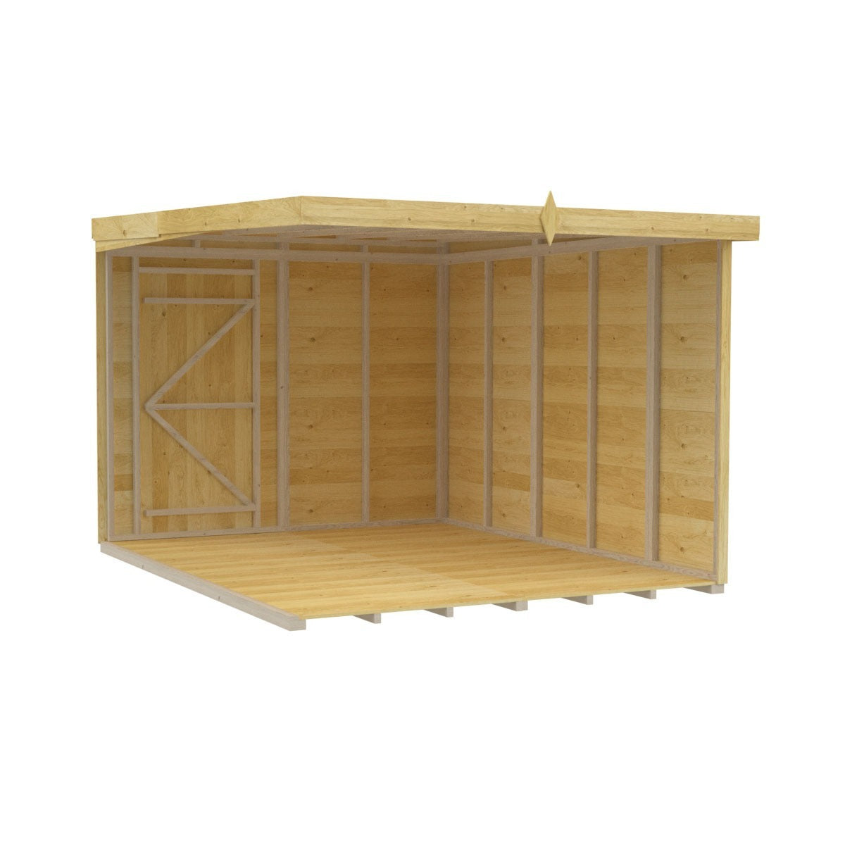 Holt 8' x 10' Pressure Treated Shiplap Modular Pent Shed | Sheds.co.uk