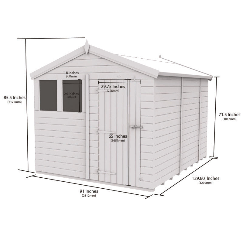 Holt 8' x 11' Pressure Treated Shiplap Modular Apex Security Shed | Sheds.co.uk