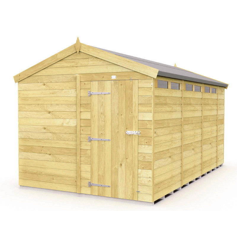 Holt 8' x 14' Pressure Treated Shiplap Modular Apex Security Shed | Sheds.co.uk