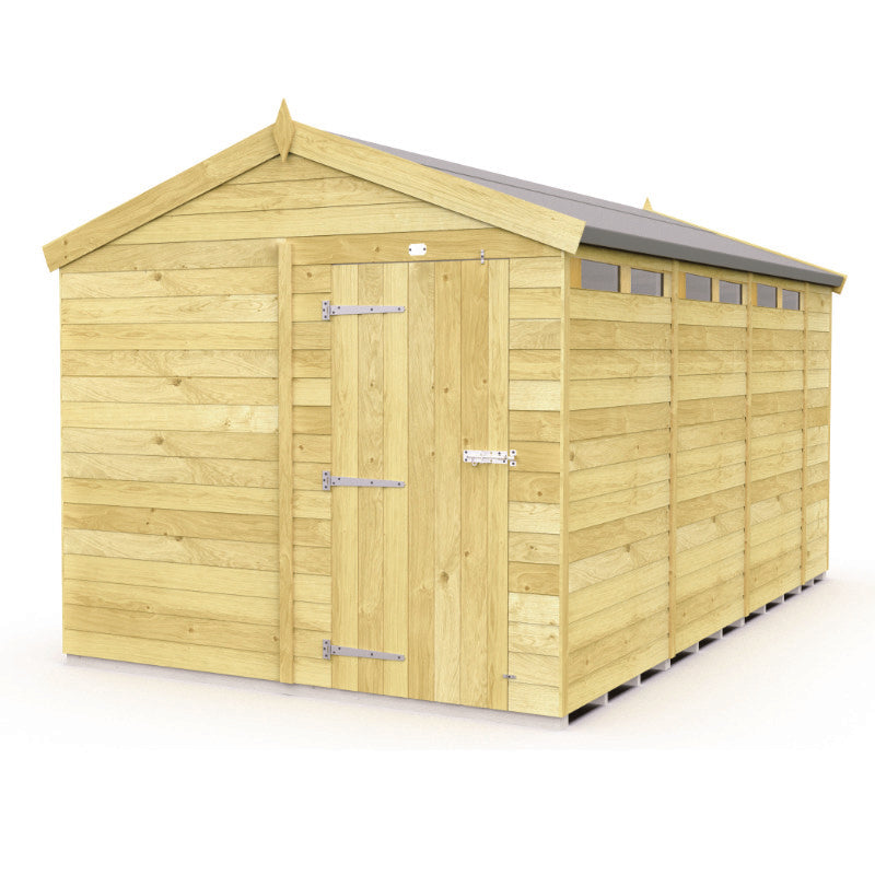 Holt 8' x 15' Pressure Treated Shiplap Modular Apex Security Shed | Sheds.co.uk