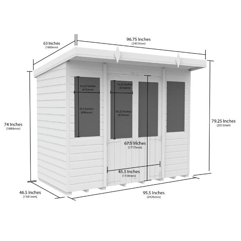 Holt 8' x 4' Alexander Pressure Treated Summer House