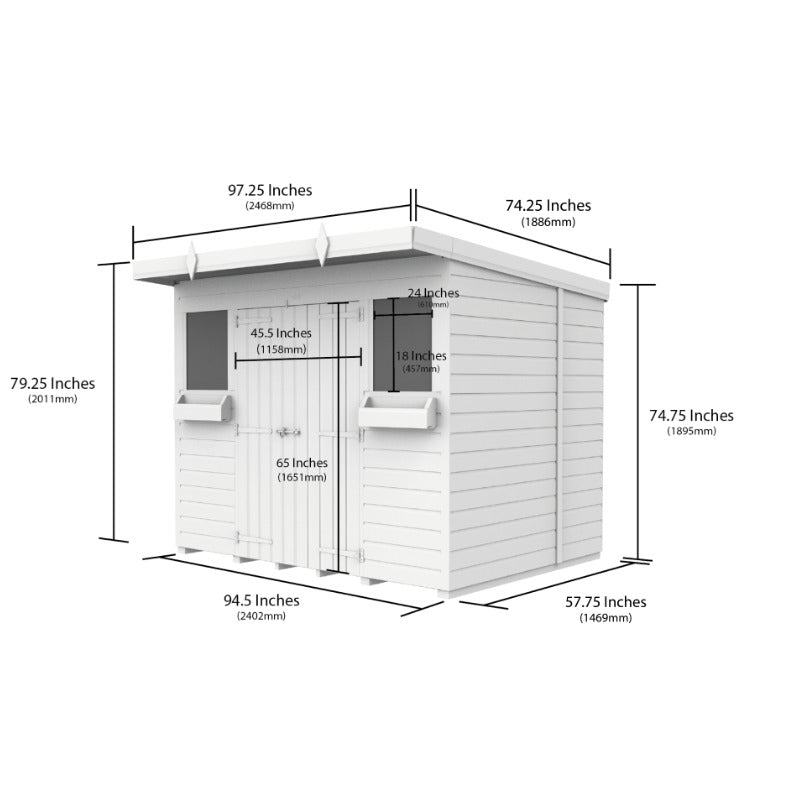 Holt 8' x 5' Handsworth Pressure Treated Summer Shed