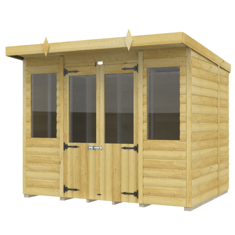 Holt 8' x 6' Alexander Loglap Pressure Treated Pent Summer House | Sheds.co.uk