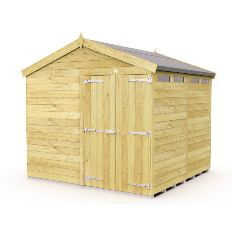 Holt 8' x 6' Pressure Treated Shiplap Modular Apex Security Shed | Sheds.co.uk