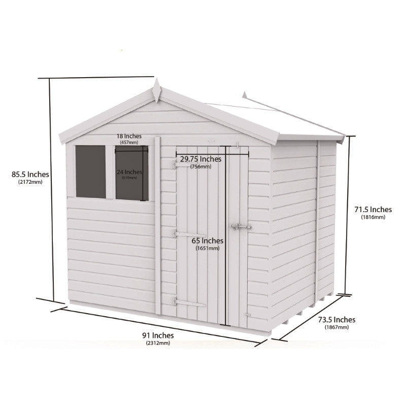 Holt 8' x 6' Pressure Treated Shiplap Modular Apex Security Shed | Sheds.co.uk