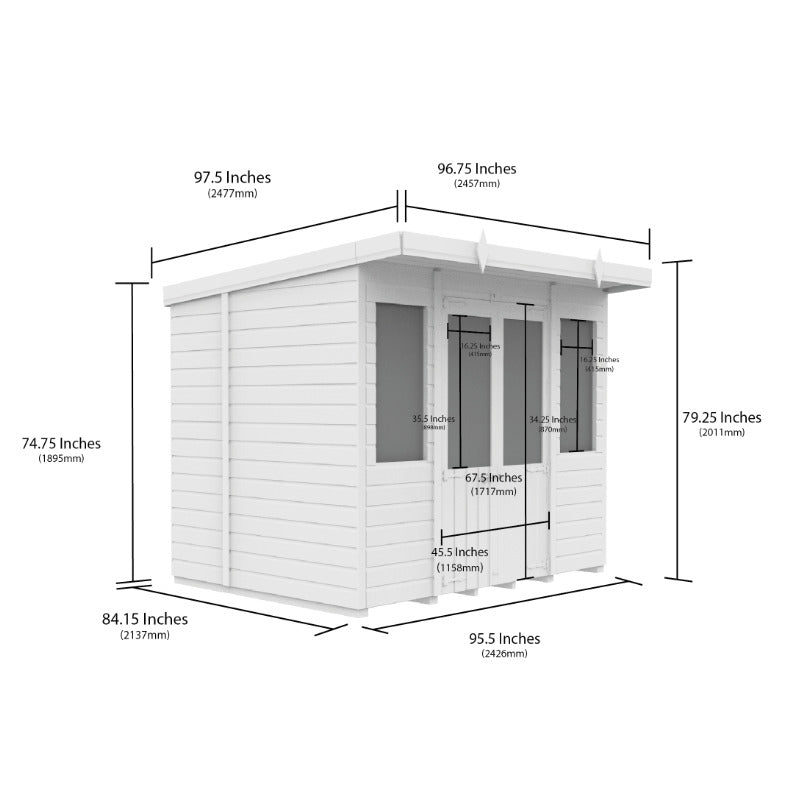Holt 8' x 7' Alexander Pressure Treated Summer House