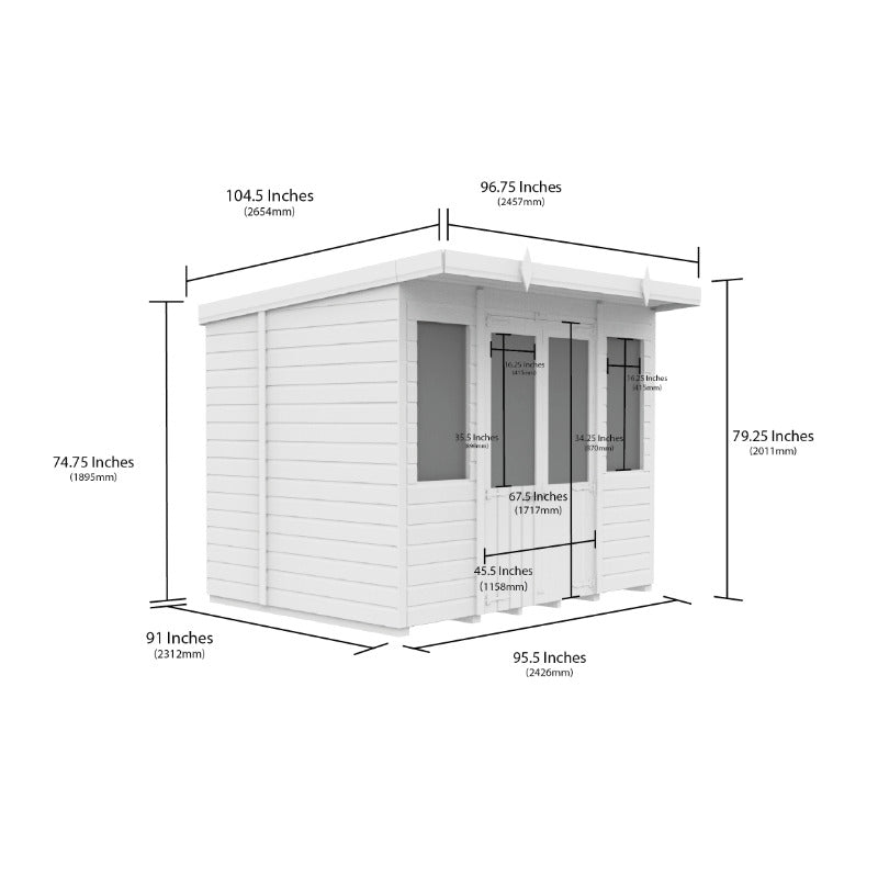 Holt 8' x 8' Alexander Pressure Treated Summer House | Sheds.co.uk