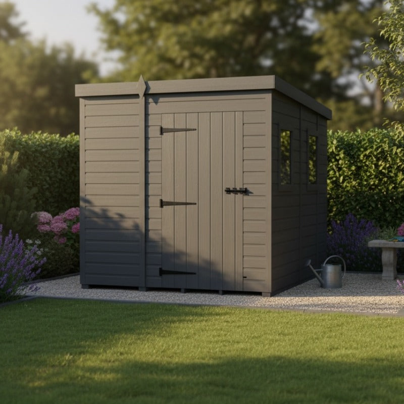 Holt 8' x 8' Modular Composite Pent Shed | Sheds.co.uk