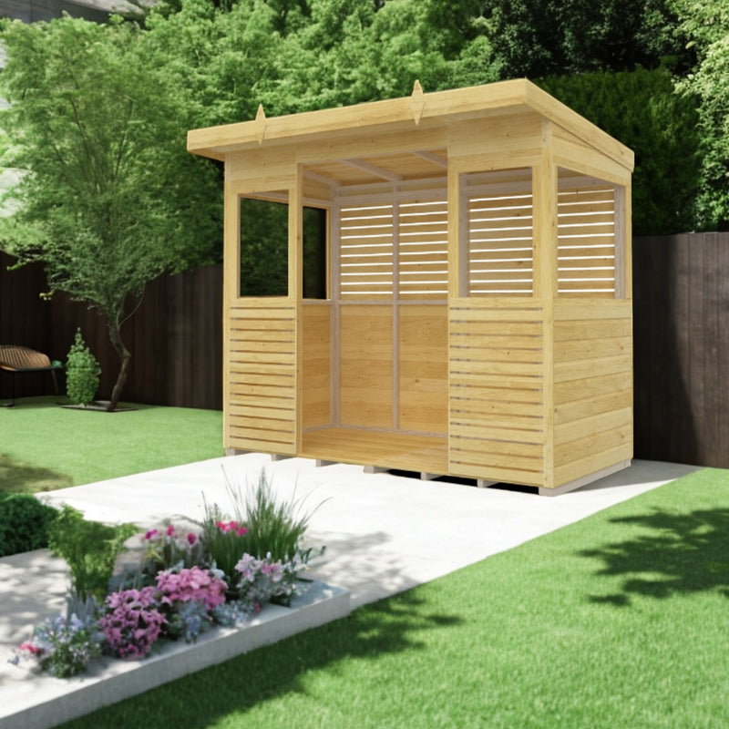 Holt 8' x 4' Pressure Treated Outdoor Kitchen Barbecue Shelter | Sheds.co.uk