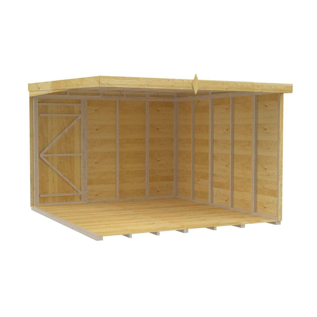 Holt 9' x 10' Pressure Treated Shiplap Modular Pent Shed | Sheds.co.uk