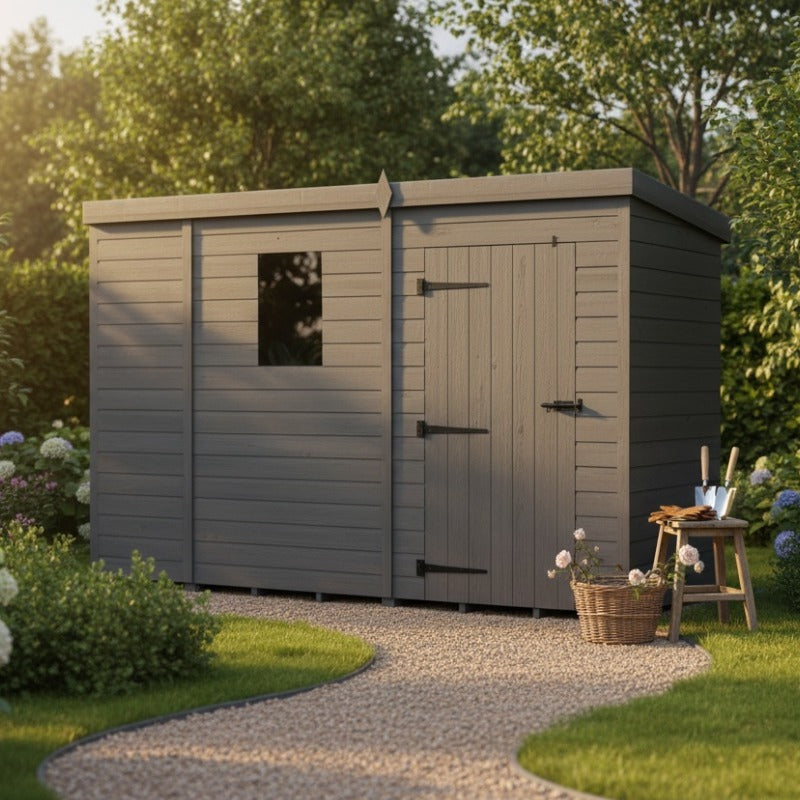 Holt 9' x 7' Modular Composite Pent Shed | Sheds.co.uk