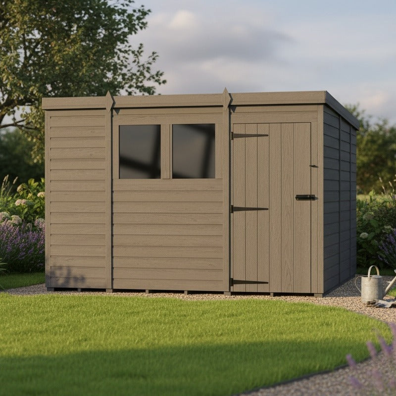 Holt 9' x 9' Modular Composite Pent Shed | Sheds.co.uk