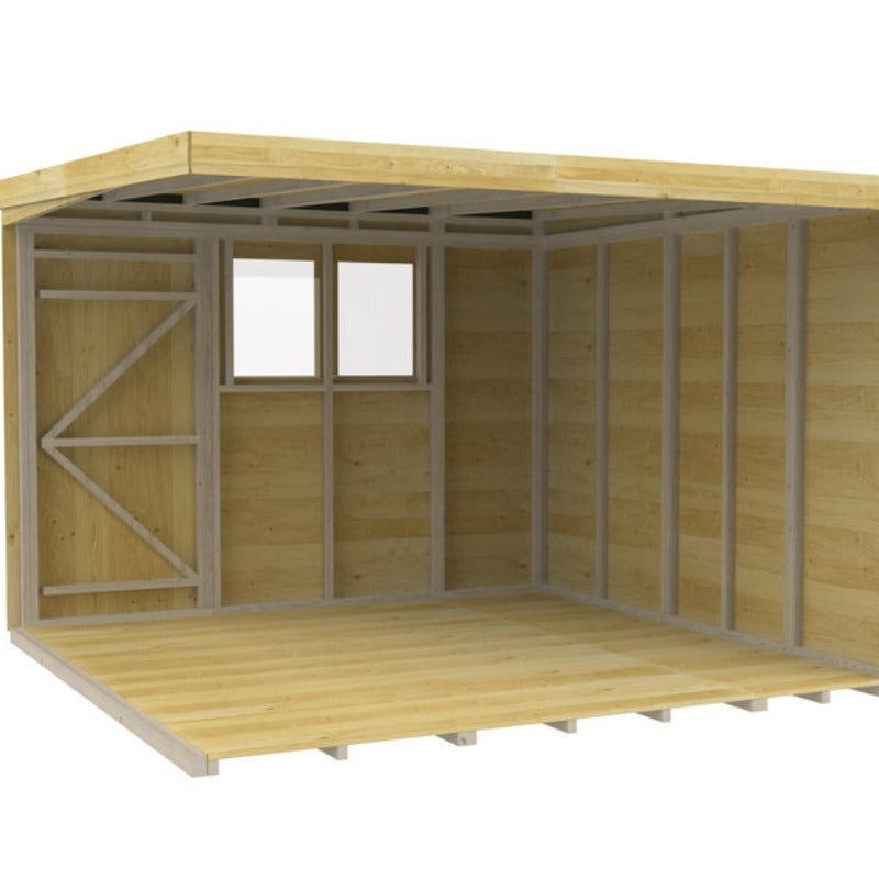 Holt 9' x 9' Pressure Treated Shiplap Modular Pent Shed | Sheds.co.uk