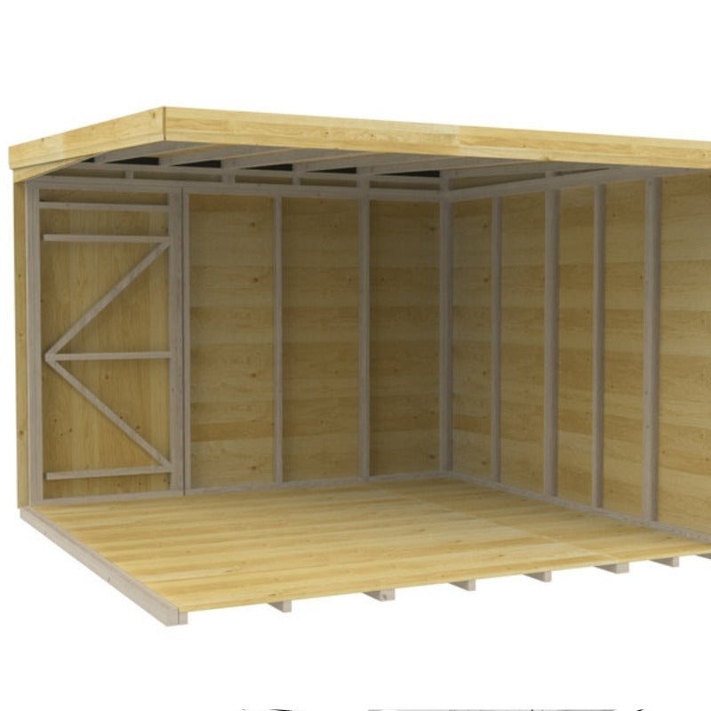 Holt 9' x 9' Pressure Treated Shiplap Modular Pent Shed | Sheds.co.uk