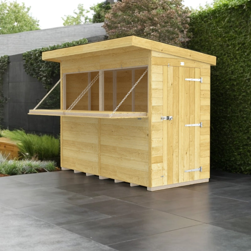 Holt 8' x 4' Pressure Treated Shiplap Garden Bar Shed With Serving Hatch | Sheds.co.uk