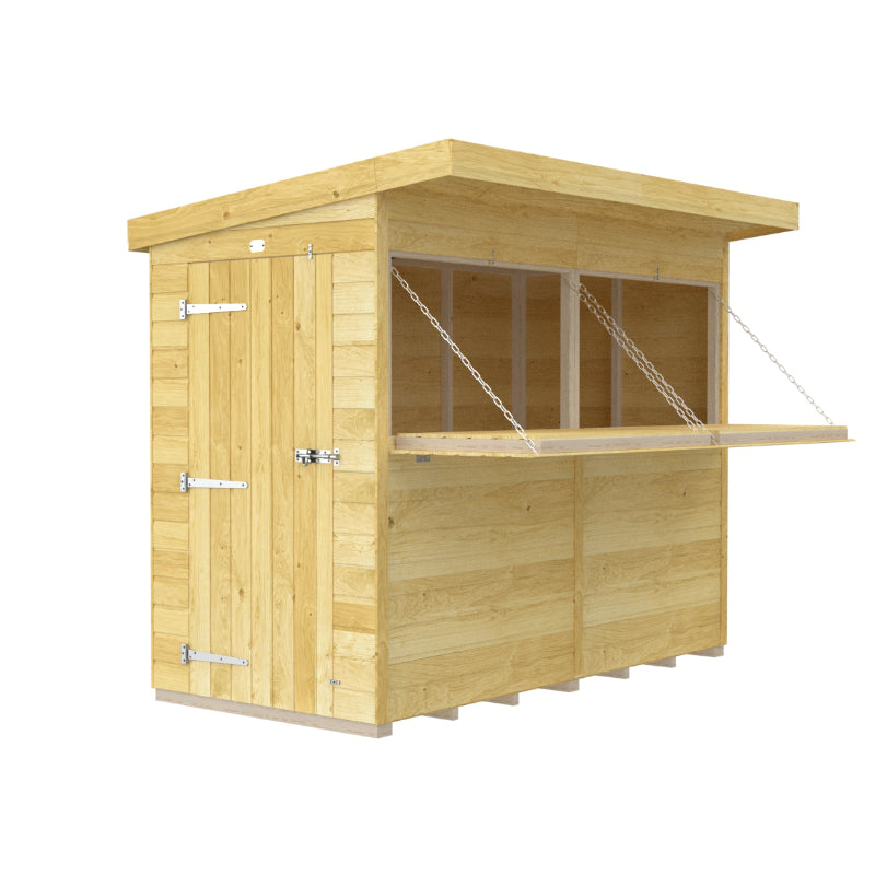 Holt 8' x 4' Pressure Treated Shiplap Garden Bar Shed With Serving Hatch | Sheds.co.uk