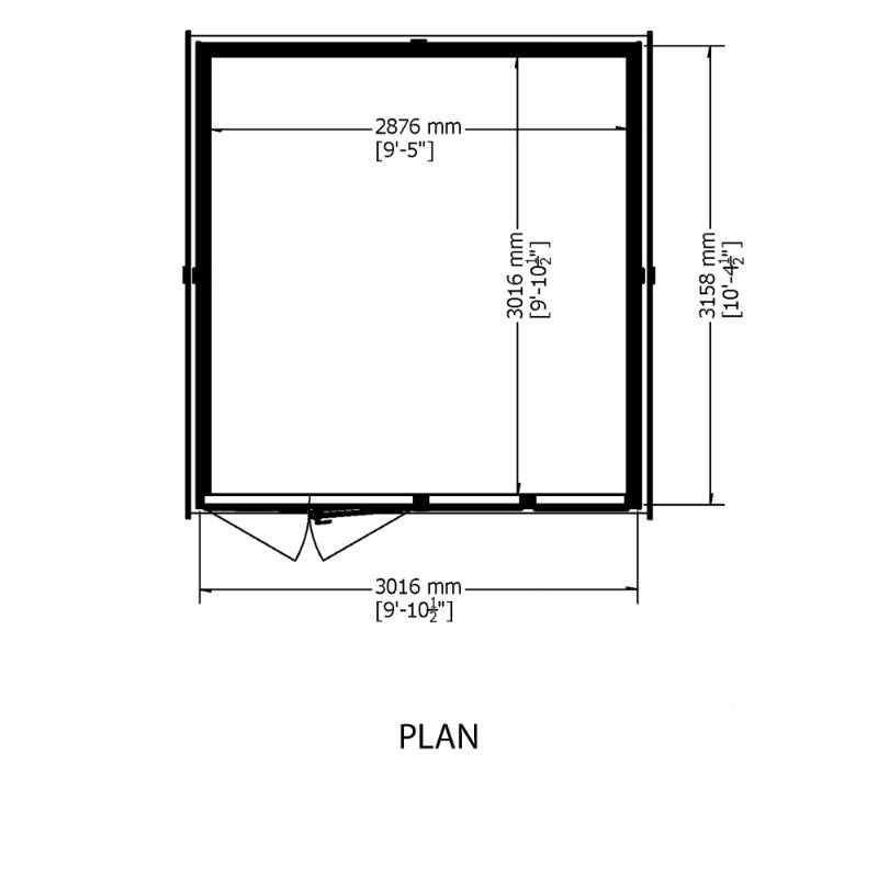 Loxley 10' x 10' Garden Studio Summer House | Sheds.co.uk