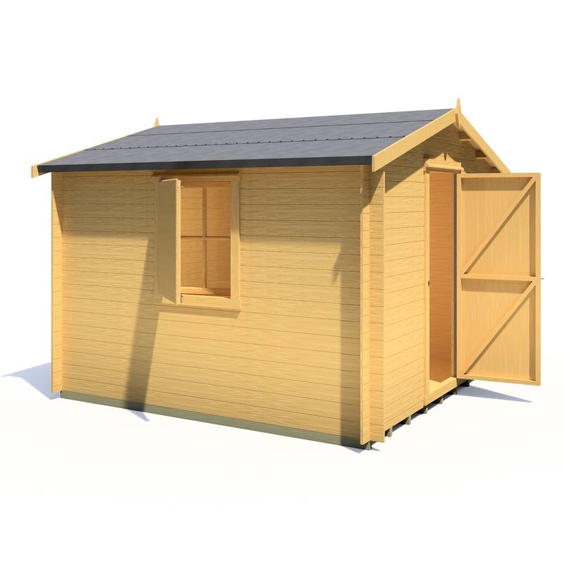 Loxley 3m x 3m Marlow Log Cabin - 19mm | Sheds.co.uk