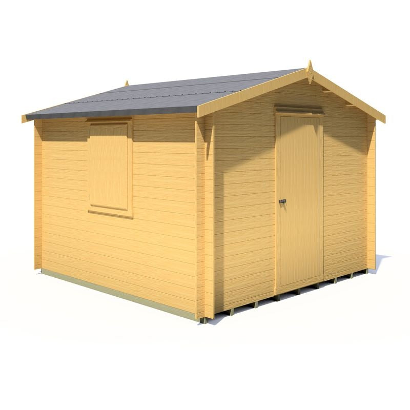 Loxley 3m x 3m Marlow Log Cabin - 19mm | Sheds.co.uk
