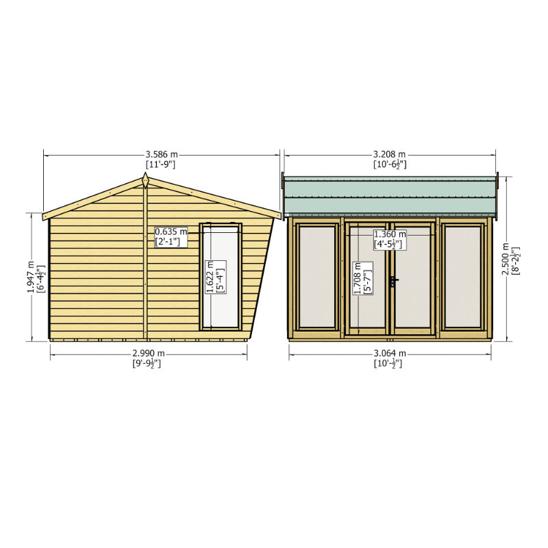 Loxley 10' x 10' Newlyn Summer House | Sheds.co.uk