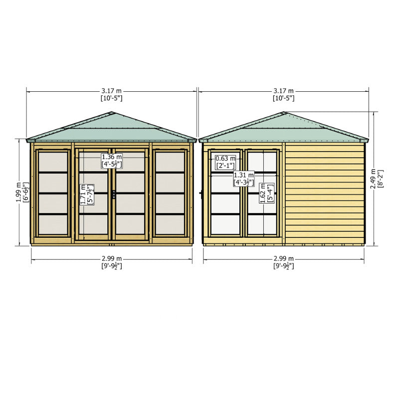 Loxley 10' x 10' Penare Summer House | Sheds.co.uk