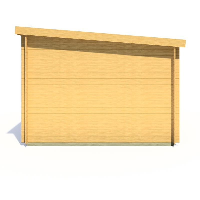 Loxley 4.2m x 3.2m Frome Log Cabin With Side Shed - 19mm | Sheds.co.uk