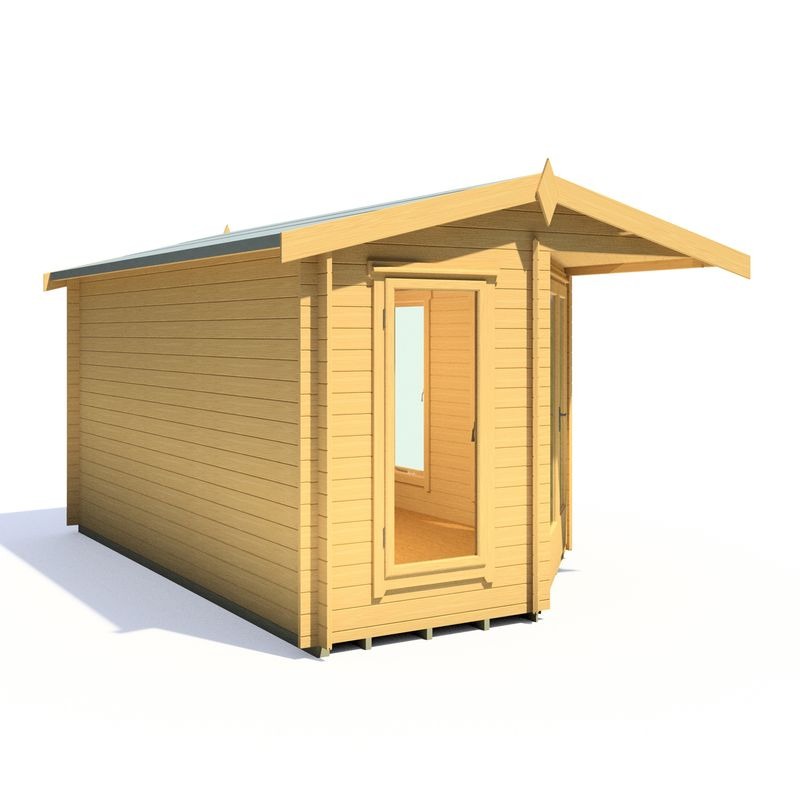 Loxley 4.4m x 3.2m Tiverton Log Cabin - 28mm | Sheds.co.uk