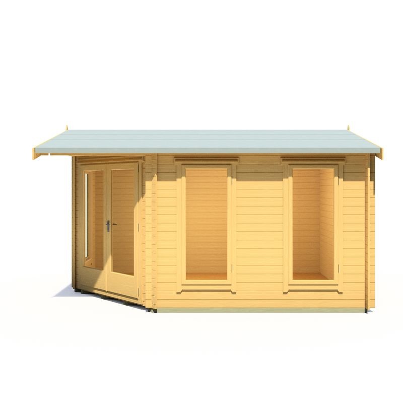 Loxley 4.4m x 3.2m Tiverton Log Cabin - 28mm | Sheds.co.uk