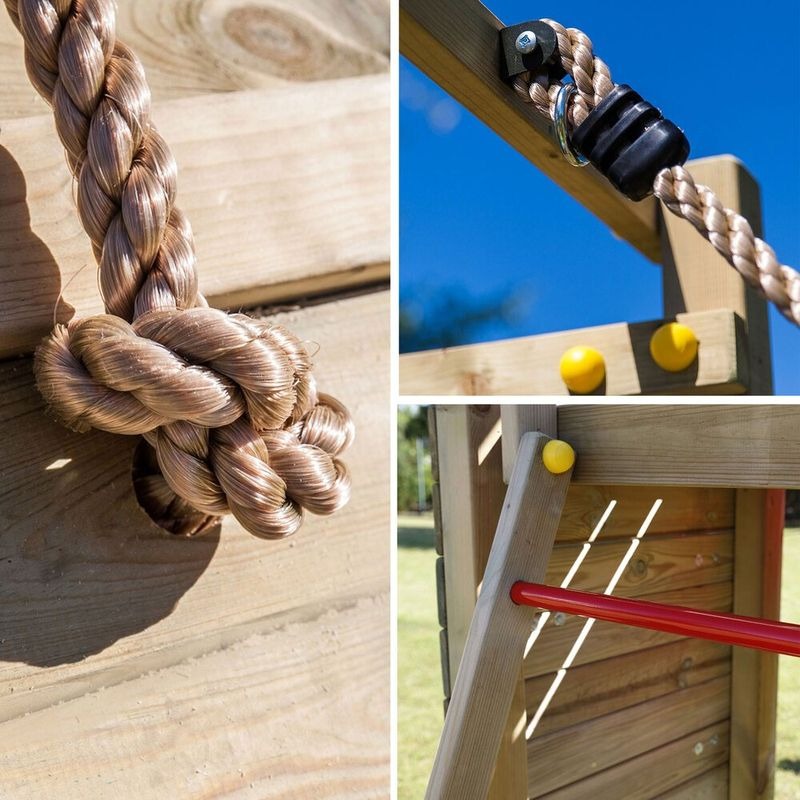 Loxley 10' x 15' Climbing Frame Fortress With  Swing & Slide | Sheds.co.uk