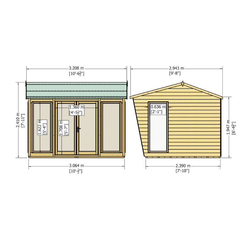 Loxley 10' x 8' Newlyn Summer House | Sheds.co.uk
