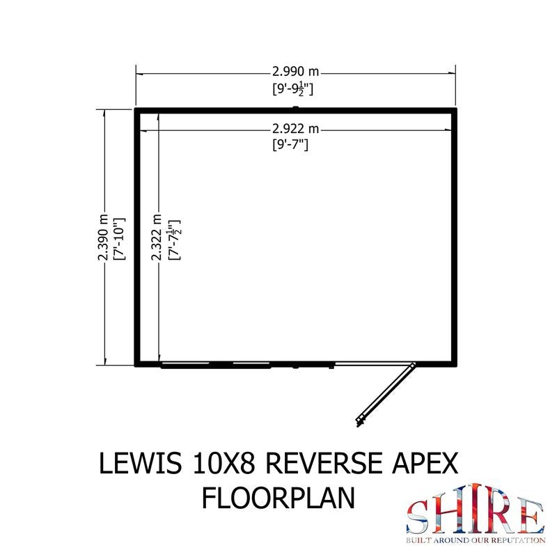 Loxley 10' x 8' Premium Shiplap Reverse Apex Shed | Sheds.co.uk