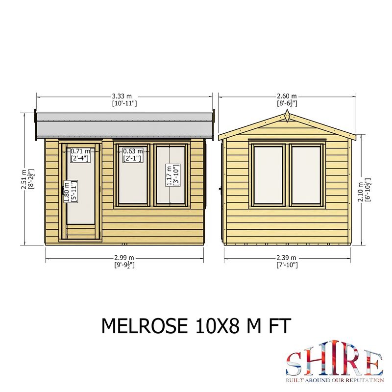 Loxley 10' x 8' Waltham Insulated Garden Room | Sheds.co.uk