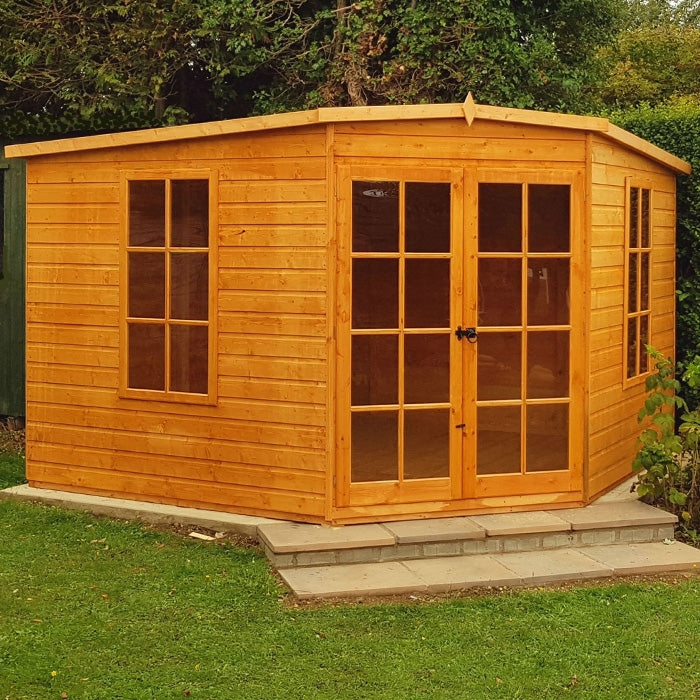 Loxley 10' x 10' Oxhill Corner Summer House | Sheds.co.uk