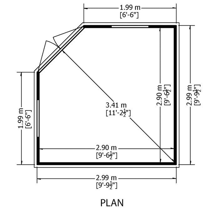 Loxley 10' x 10' Oxhill Corner Summer House | Sheds.co.uk