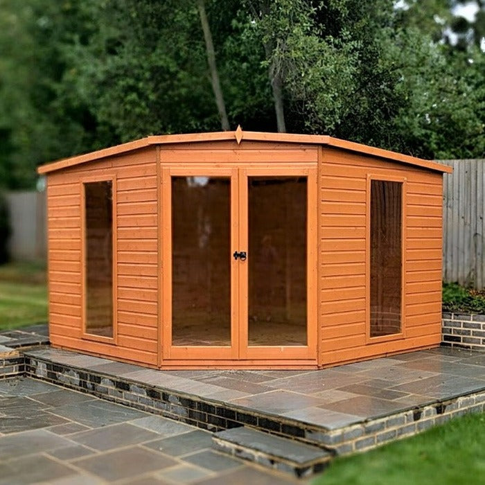 Loxley 10' x 10' Rowan Corner Summer House | Sheds.co.uk