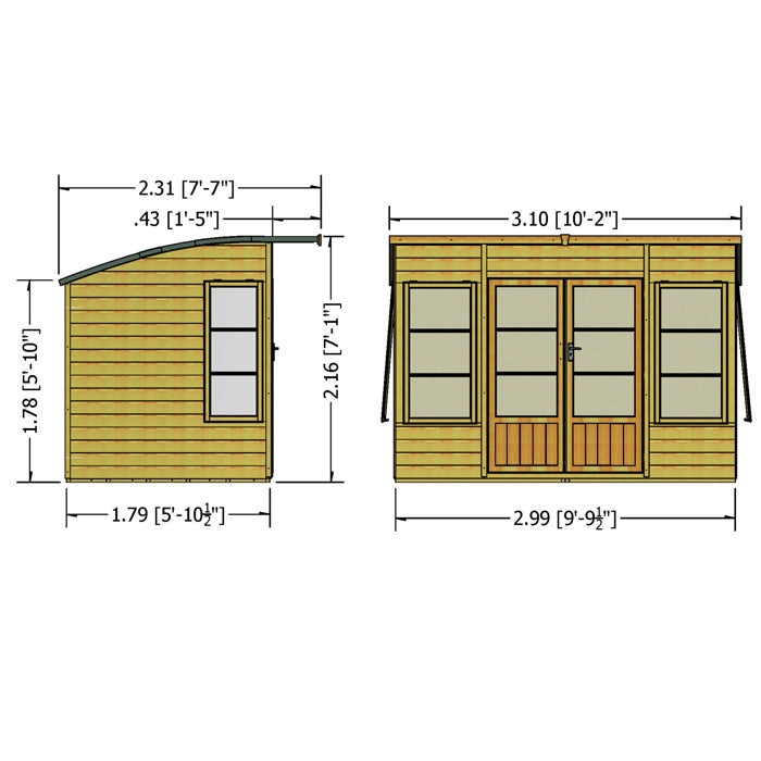 Loxley 10' x 6' Helston Summer House